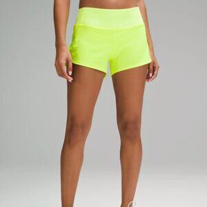 Lululemon Speed Up Mid-Rise Short Highlight Yellow 4" size 4
